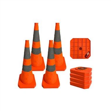 مخروط عاكس قابل للطي مع ضوء LED