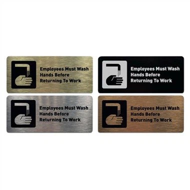 اغسل يديك علامة للعمل