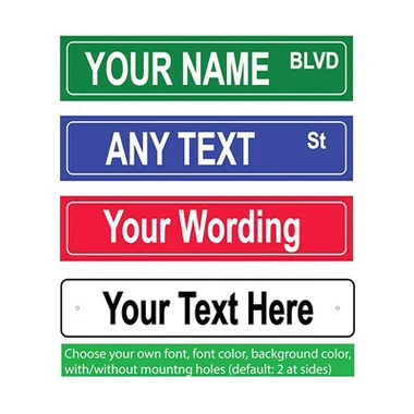 لافتات اسم الشارع المخصصة الألومنيوم